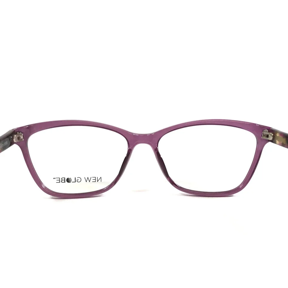 New Globe Eyeglasses Frames L4095 EGGPLANT Clear Purple Brown Tortoise 52-16-135